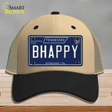 B Happy Tennessee Blue Novelty License Plate Hat Tag Mesh / Khaki|Black