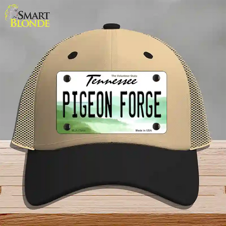 Pigeon Forge Tennessee Novelty License Plate Hat Tag Mesh / Khaki|Black