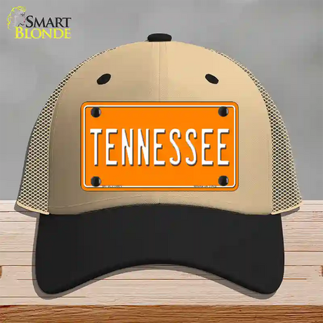 Tennessee Orange Novelty License Plate Hat Tag Mesh / Khaki|Black