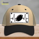 Football Heart Beat Novelty License Plate Hat Tag Mesh / Khaki|Black