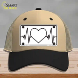 Love Heart Beat Novelty License Plate Hat Tag Mesh / Khaki|Black