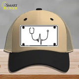 Stethoscope Heart Beat Novelty License Plate Hat Tag Mesh / Khaki|Black