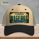 Bigfoot Alabama Novelty License Plate Hat Tag Mesh / Khaki|Black