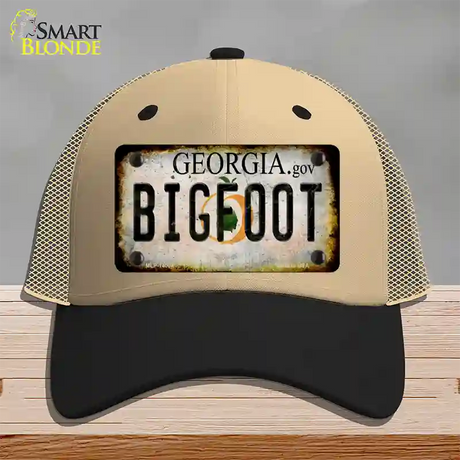 Bigfoot Georgia Novelty License Plate Hat Tag Mesh / Khaki|Black