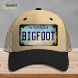 Bigfoot Kansas Novelty License Plate Hat Tag Mesh / Khaki|Black