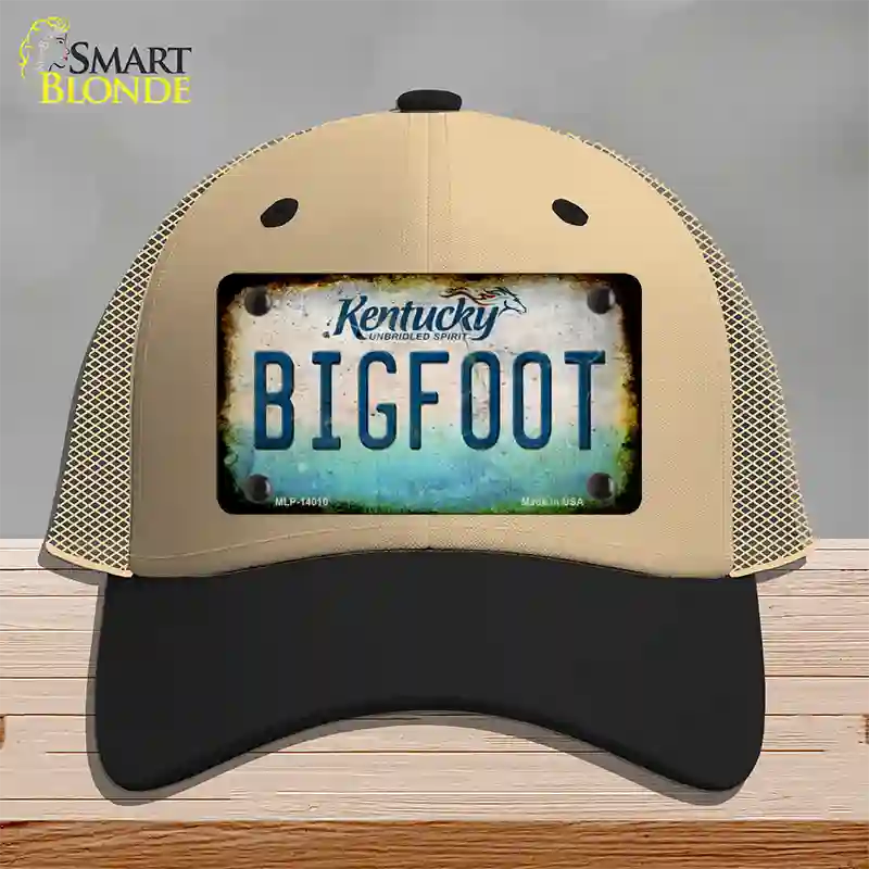 Bigfoot Kentucky Novelty License Plate Hat Tag Mesh / Khaki|Black