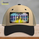 Bigfoot Mississippi Novelty License Plate Hat Tag Mesh / Khaki|Black