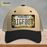 Bigfoot Nebraska Novelty License Plate Hat Tag Mesh / Khaki|Black