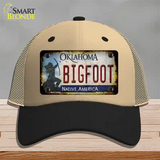 Bigfoot Oklahoma Novelty License Plate Hat Tag Mesh / Khaki|Black