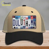 Duluth MN Strip Art Novelty License Plate Hat Tag Mesh / Khaki|Black