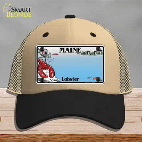 Maine Lobster Blank Novelty License Plate Hat Mesh / Khaki|Black