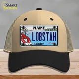 Lobstah Maine Lobster Novelty License Plate Hat Mesh / Khaki|Black