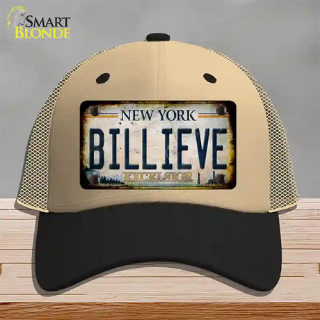 Billieve Excelcior New York Novelty License Plate Hat Mesh / Khaki|Black