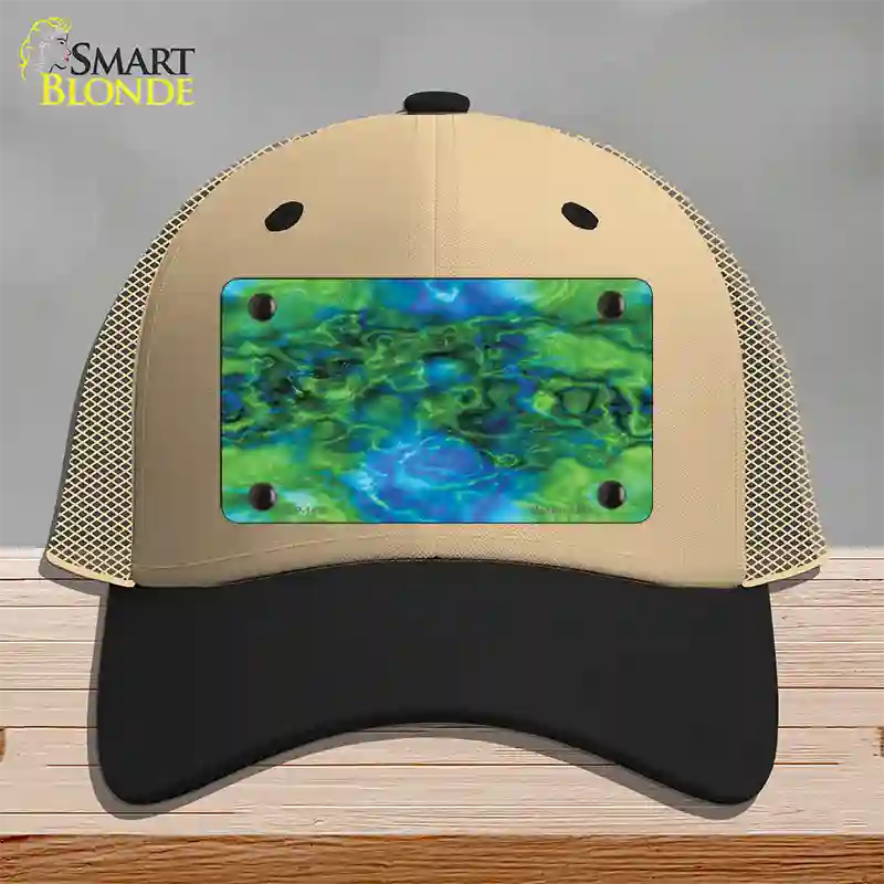 Psychedelic Electric Jelly Fish Novelty License Plate Hat Mesh / Khaki|Black