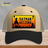 Oatman End Of Trail Arizona Scenic Background Novelty License Plate Hat Mesh / Khaki|Black