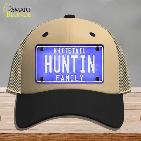 Huntin Family Novelty License Plate Hat Mesh / Khaki|Black