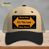 Move Over Its The Law Novelty License Plate Hat Mesh / Khaki|Black