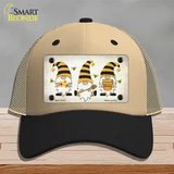 Gnomes Honeybees Novelty License Plate Hat Mesh / Khaki|Black