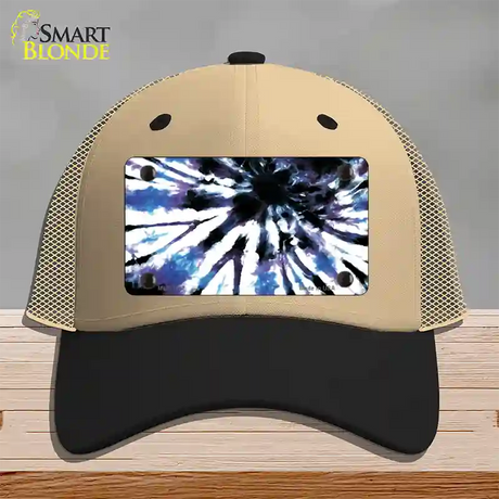 Purple Blue Tie-Dye Novelty License Plate Hat Mesh / Khaki|Black