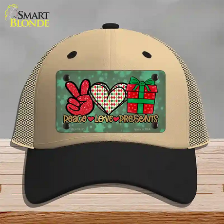 Peace Love Presents Novelty License Plate Hat Mesh / Khaki|Black