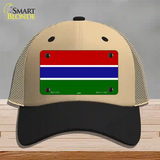 Gambia Flag Novelty License Plate Hat Mesh / Khaki|Black