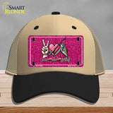 Peace Love Fishing Novelty License Plate Hat HAT-MLP-14464