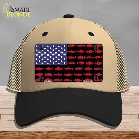 Fishermans American Flag Novelty License Plate Hat HAT-MLP-14466