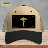 Caduceus Novelty License Plate Hat Mesh / Khaki|Black