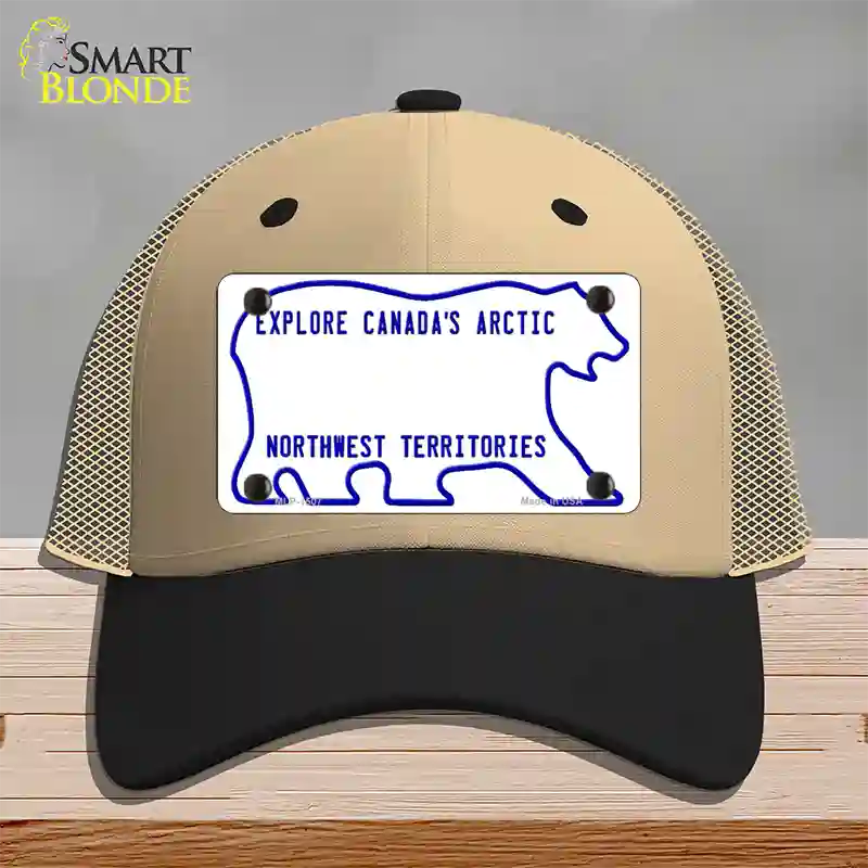 Northwest Territories Novelty License Plate Hat Mesh / Khaki|Black