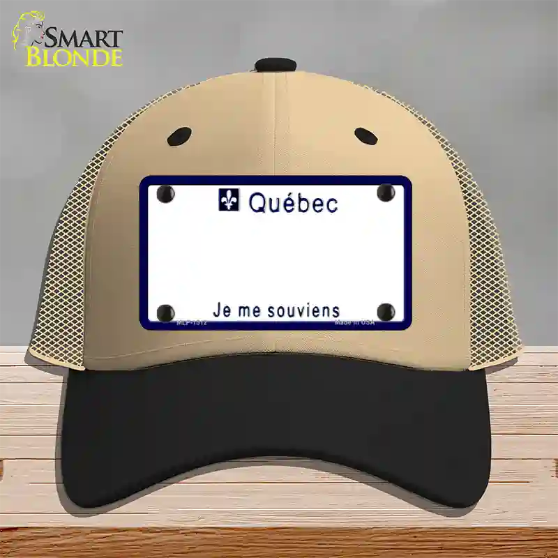 Quebec Novelty License Plate Hat Mesh / Khaki|Black