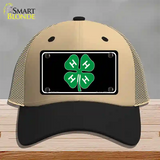 4-H Novelty License Plate Hat Mesh / Khaki|Black