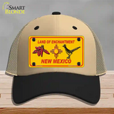 Red Chili & Road Runner Yellow New Mexico Novelty License Plate Hat Mesh / Khaki|Black