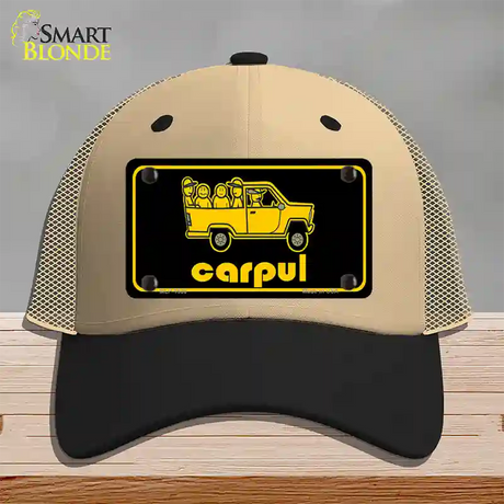 Carpul Novelty License Plate Hat Mesh / Khaki|Black