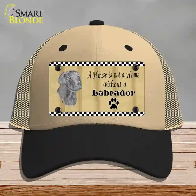 Pencil Sketch Labrador Novelty License Plate Hat Mesh / Khaki|Black