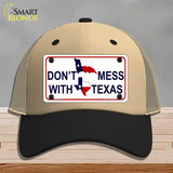 Dont Mess With Texas Novelty License Plate Hat Mesh / Khaki|Black