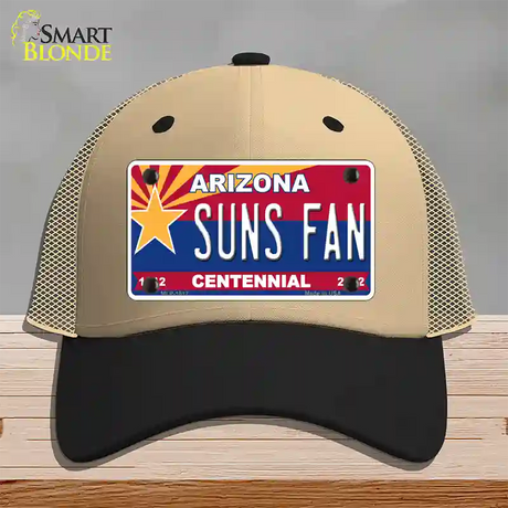 Arizona Centennial Suns Fan Novelty License Plate Hat Mesh / Khaki|Black