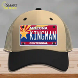 Arizona Centennial Kingman Novelty License Plate Hat Mesh / Khaki|Black