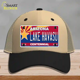 Arizona Centennial Lake Havasu Novelty License Plate Hat Mesh / Khaki|Black