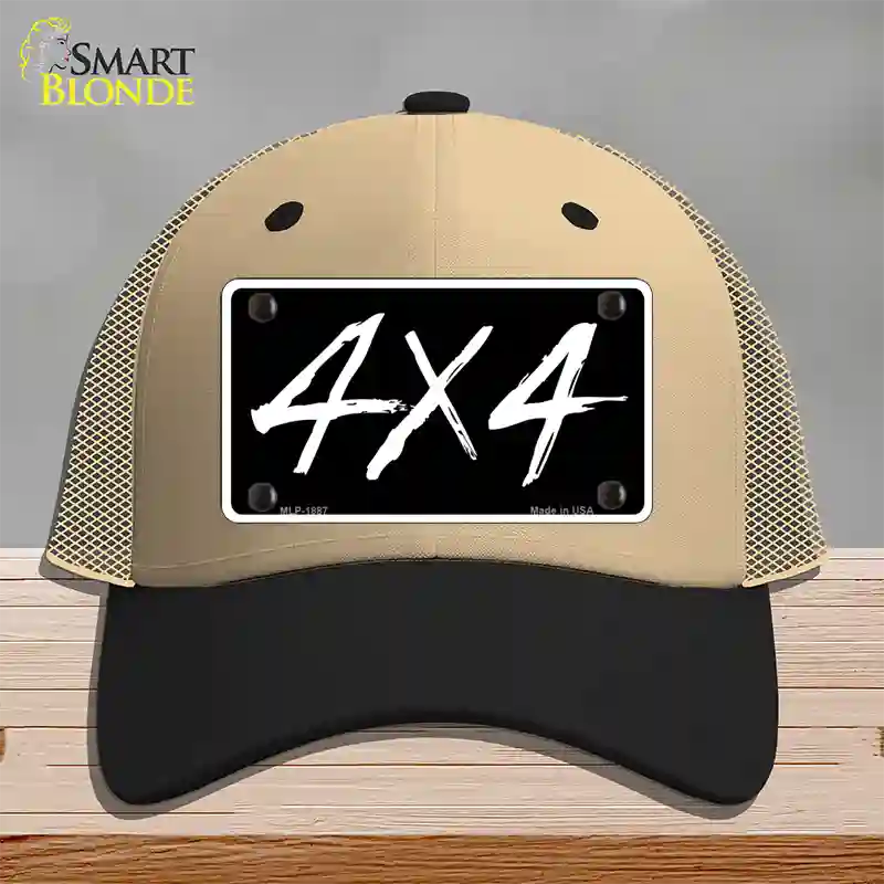 4x4 Novelty License Plate Hat Mesh / Khaki|Black