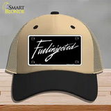 Fuelinjected Novelty License Plate Hat Mesh / Khaki|Black