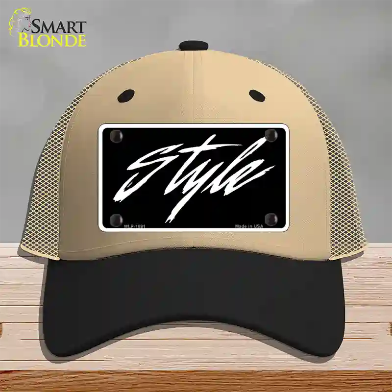 Style Novelty License Plate Hat Mesh / Khaki|Black