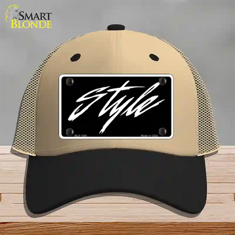 Style Novelty License Plate Hat Mesh / Khaki|Black