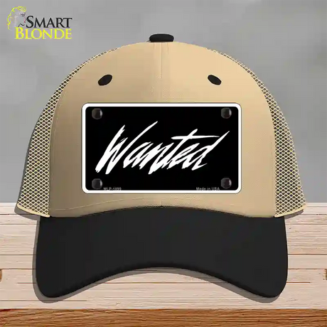 Wanted Novelty License Plate Hat Mesh / Khaki|Black