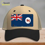 Tasmania Flag Novelty License Plate Hat Mesh / Khaki|Black