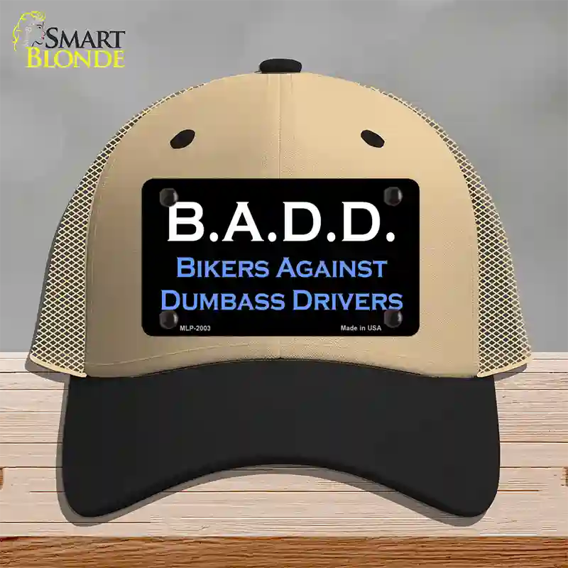 B.A.D.D. Novelty License Plate Hat Mesh / Khaki|Black