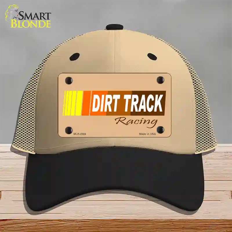 Dirt Track Racing Novelty License Plate Hat Mesh / Khaki|Black