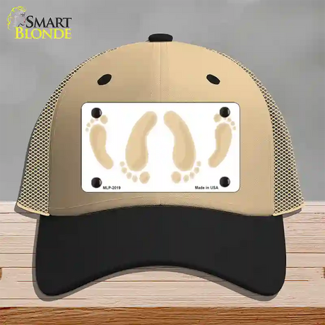 Happy Feet Novelty License Plate Hat Mesh / Khaki|Black