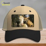 Horses Sweet On Each Other Novelty License Plate Hat Mesh / Khaki|Black