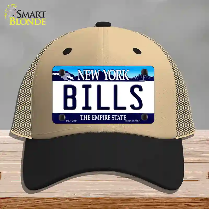 Bills New York State Novelty License Plate Hat Mesh / Khaki|Black