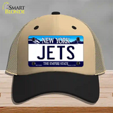 Jets New York State Novelty License Plate Hat Mesh / Khaki|Black